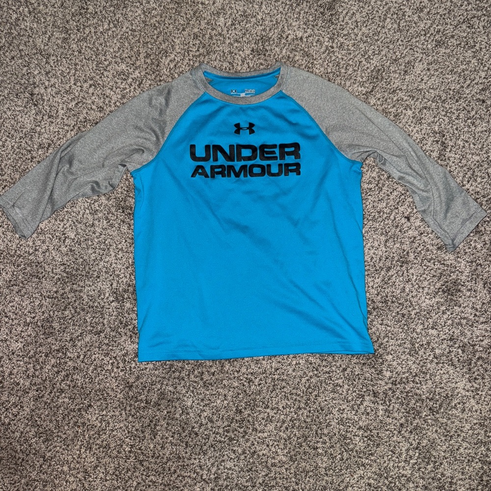 Under Armour Teal and Gray Raglan Tee
